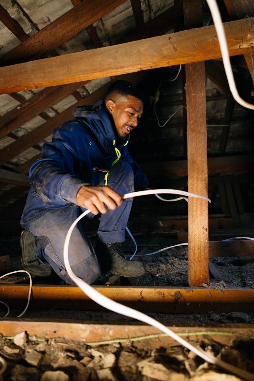 Roof space cabling